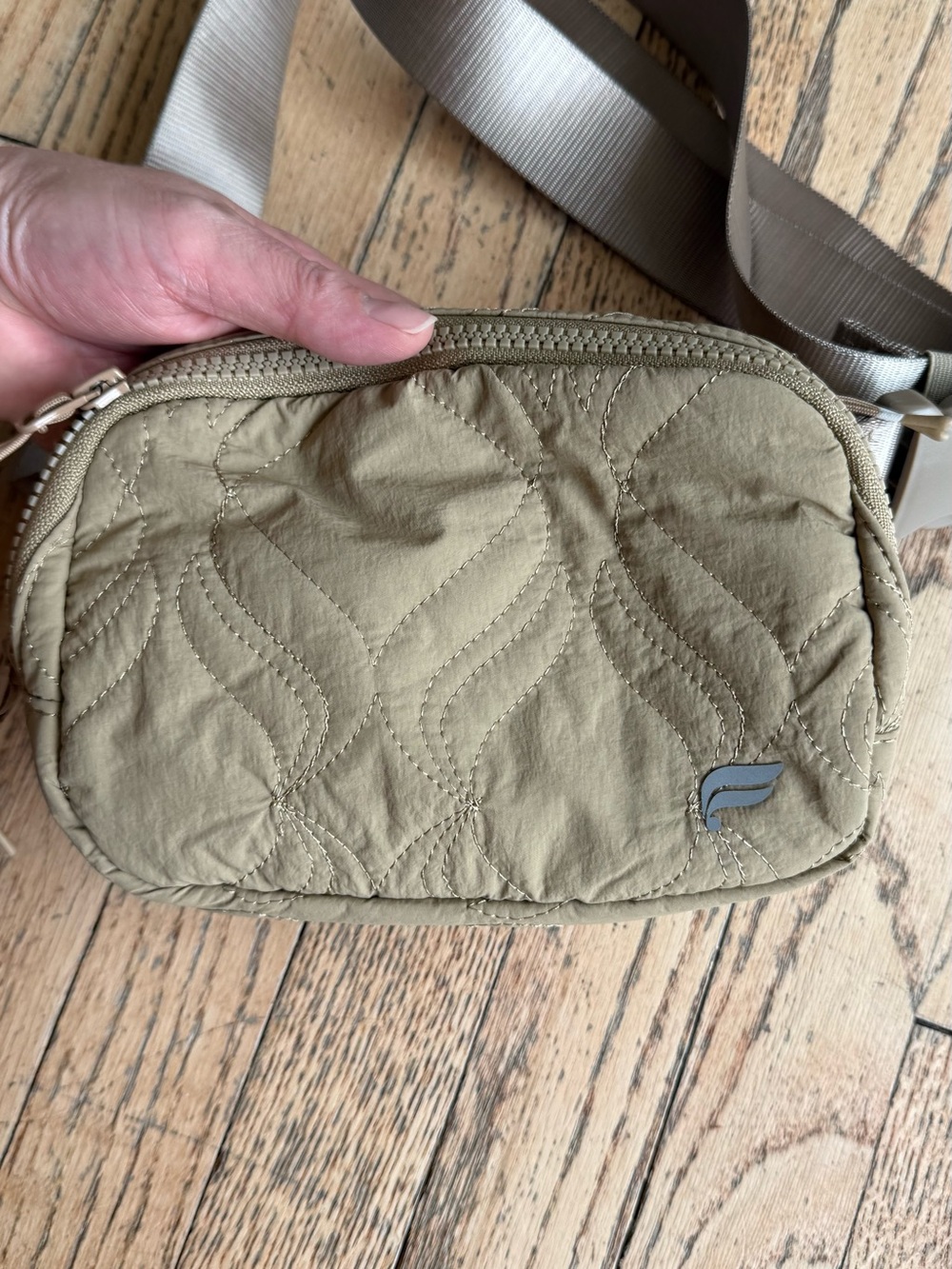 Fabletics Quilted Belt Bag - Light Taupe